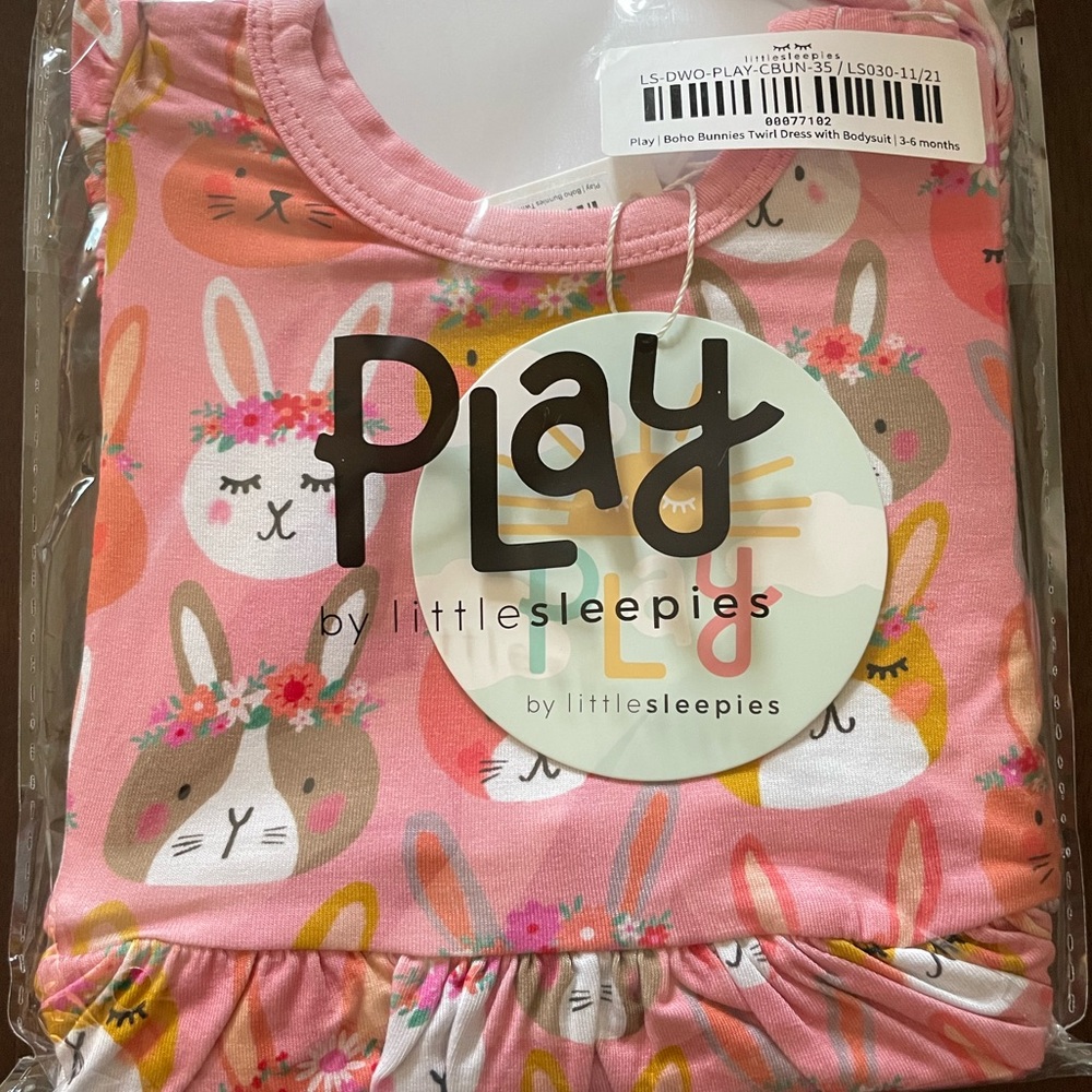 Little Sleepies Boho Bunnies bodysuit twirl dress